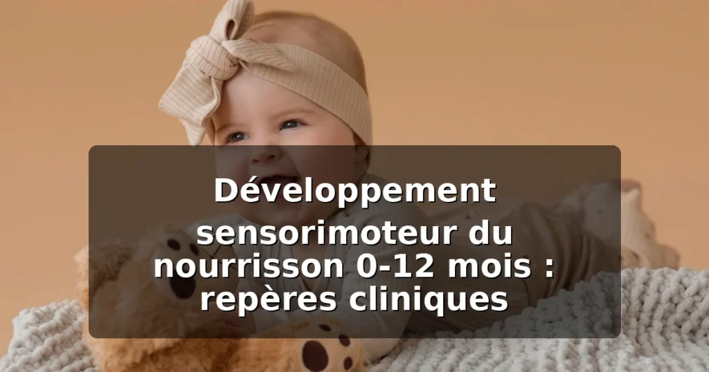 Développement sensorimoteur nourrisson 0-12 mois : repères — illustration