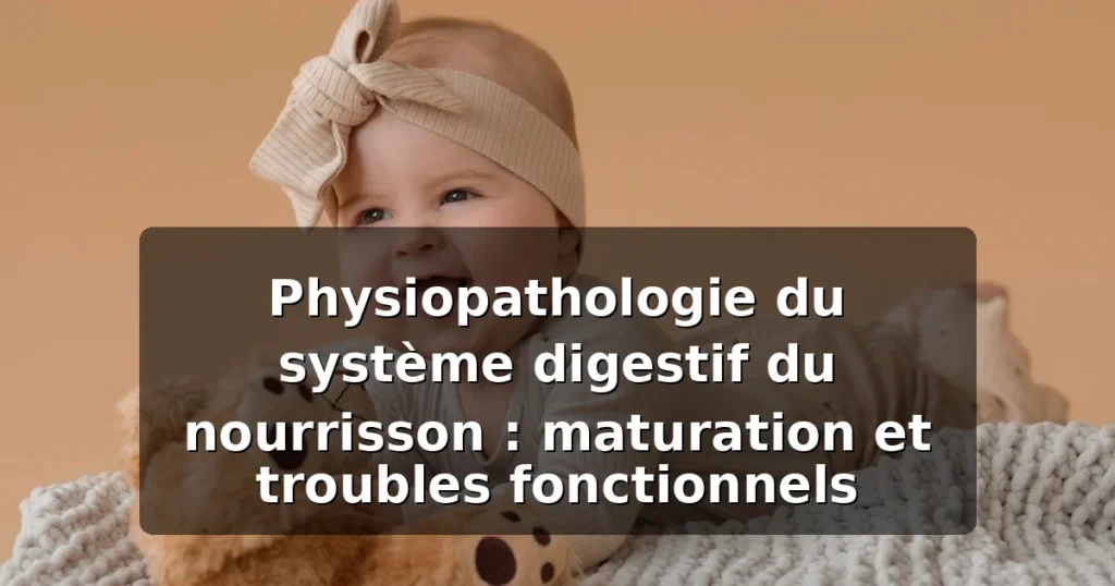 Physiopathologie digestive du nourrisson : maturation — illustration