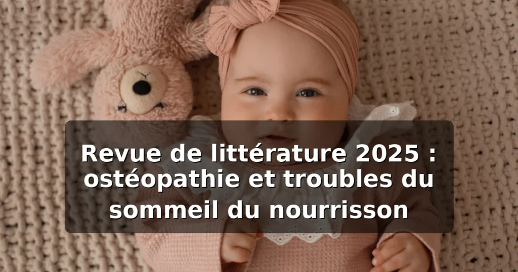 Ostéopathie et sommeil du nourrisson : revue de littérature 2025 — illustration