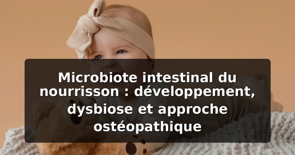 Microbiote intestinal du nourrisson : développement, dysbiose et approche ostéopathique